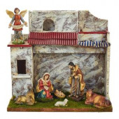 5 in. Musical Nativity Set with 7 Figures and Stable