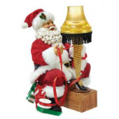9 in. Santa with Leg Lamp Light-Up Tablepiece