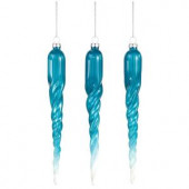 1 in. Ombre Icicle Christmas Ornaments (Set of 8)