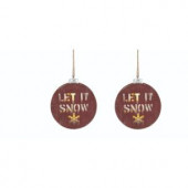1.25 in. W Let it Snow Lighted Christmas Ornaments (Set of 2)