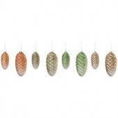 1.75 in. Pinecone Christmas Ornaments (Set of 8)