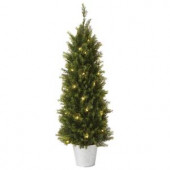 3 ft. Pre-Lit Cedar Artificial Christmas Tree