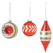3.25 Vintage Style Christmas Ornaments (Set of 12)