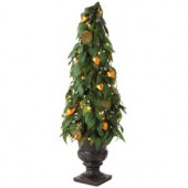 3.5 ft. Pre-Lit Artificial Christmas Tree with Gilded Pears