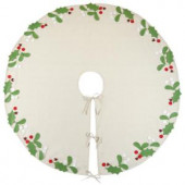 52 in. Holly and Berries Christmas Tree Skirt