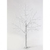 6 ft. Pre-Lit LED Snowy White Artificial Christmas Tree