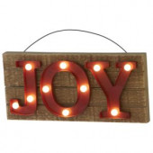 6.25 in. H Lighted Joy Christmas Wall Sign