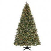 9 ft. Andes Fir Quick-Set Slim Artificial Christmas Tree with 900 Clear Lights