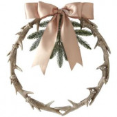 Christmas 16 in. Dia Antler Artificial Christmas Wreath in Brown