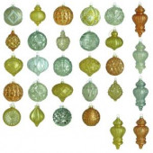 Holiday Shimmer Glass Ornament Set (50-Count)