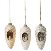 Pinecone Indent Ornament (Set of 3)