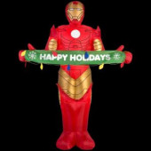 53.15 in. D x 20.87 in. W x 72.05 in. H Inflatable Iron Man with Banner
