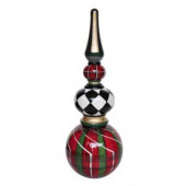 2.8 ft. Plaid and Harlequin Christmas Topiary