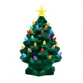 10 in. Green Nostalgic Christmas Tree with LED's