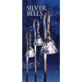 44 in. Silver Musical Pathway Bells with Shepherd's Hooks (Set of 3)