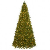 10.5 ft. Pre-Lit Feel-Real Fraser Fir Artificial Christmas Tree with Clear Lights