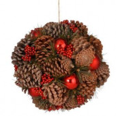 12 in. Pinecone Hanging Ball