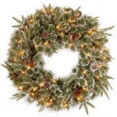 24 in. Liberty Pine Artificial Christmas Wreath with Clear Lights