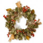 24 in. Snowy Christmas Artificial Wreath