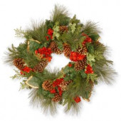 27 in. Evergreen Artificial Wreath