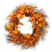 28 in. Pumpkin Wreath