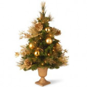 3 ft. Decorative Collection Elegance Entrance Artificial Christmas Tree with Clear Lights
