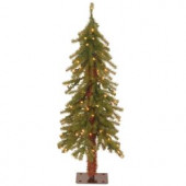 3 ft. Hickory Cedar Artificial Christmas Tree with 50 Clear Lights