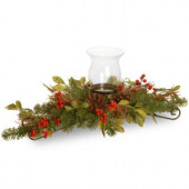 30 in. Decorative Collection Berry Leaf Centerpiece
