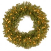 30 in. Norwood Fir Artificial Wreath with Clear Lights