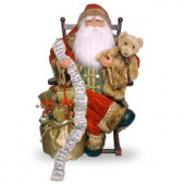 31 in. Plush Collection Santa on Rocking Chair