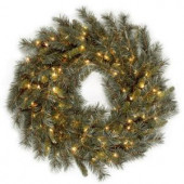 36 in. Winchester Pine Artificial Wreath with Clear Lights