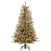 4.5 ft. Dunhill Fir Slim Artificial Christmas Tree with Clear Lights