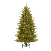 4.5 ft. Natural Fraser Slim Artificial Christmas Tree with Clear Lights