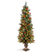 5 ft. Crestwood Spruce Entrance Artificial Christmas Tree with Clear Lights