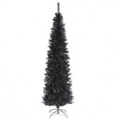 6 ft. Black Tinsel Artificial Christmas Tree