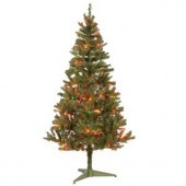 6 ft. Canadian Grande Fir Artificial Christmas Tree with Multicolor Lights