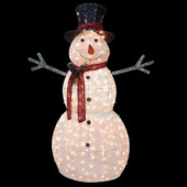 60 in. Snowman Decoration with Clear Lights