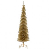 6.5 ft. Decorator’s Slim Champagne Tinsel Artificial Christmas Tree