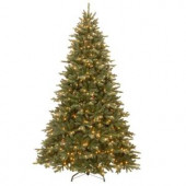 7-1/2 ft. Feel Real Ashfield Frosted Fir Hinged Artificial Christmas Tree with 750 Clear Lights
