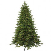 7-1/2 ft. Feel Real Chatham Spruce Hinged Artificial Christmas Tree with 650 Clear Lights