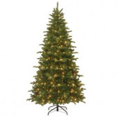 7-1/2 ft. Feel Real Everest Fir Medium Hinged Artificial Christmas Tree with 450 Clear Lights