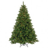 7-1/2 ft. Feel Real Winchester Pine Hinged Artificial Christmas Tree with 500 Clear Lights