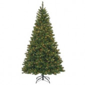7-1/2 ft. Oxford Pine Hinged Artificial Christmas Tree with 700 Clear Lights