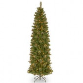 7-1/2 ft. Tacoma Pine Pencil Slim Artificial Christmas Tree with 350 Clear Lights