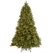 7.5 ft. Downswept Douglas Fir Artificial Christmas Tree Tree with Light Parade LED Lights