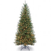 7.5 ft. Dunhill Fir Slim Artificial Christmas Tree with Clear Lights