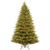 7.5 ft. Feel Real Normandy Fir Hinged Artificial Christmas Tree with 1000 Clear Lights