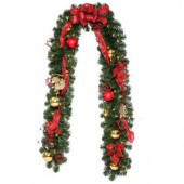 9 ft. Decorative Collection Artificial Garland with 50 Clear Lights