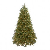 9 ft. Feel Real Jersey Frasier Fir Medium Hinged Artificial Christmas Tree with 1500 Clear Lights