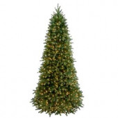 9 ft. Feel Real Jersey Frasier Fir Slim Hinged Artificial Christmas Tree with Clear Lights